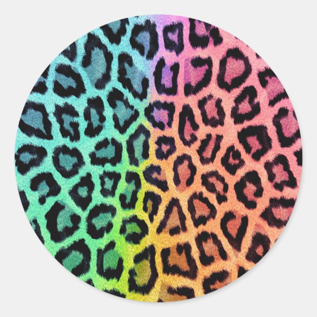 Adesivo Padrão-Leopardo Colorido Chic (Frente)