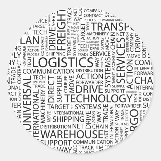 Adesivo Padrão LOGÍSTICO com palavras (Frente)