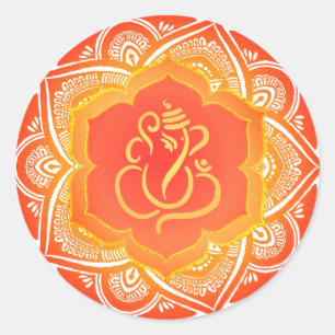 Adesivo Padrão Mandala Ganesh Festivo/ Deus Indiano