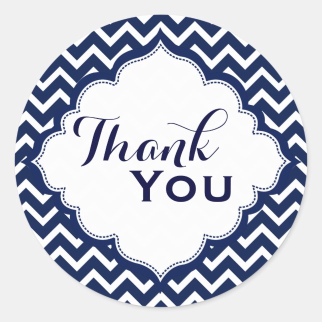 Adesivo Padrão marinho Azul e Branco Chevron Zigzag (Frente)