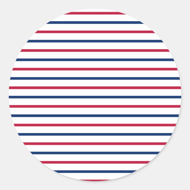 Adesivo Padrão Moderno de Stripes Vermelha e Azul Minimali (Frente)
