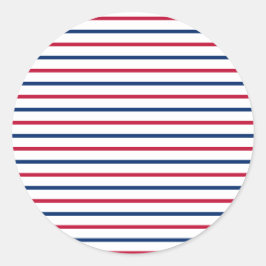 Adesivo Padrão Moderno de Stripes Vermelha e Azul Minimali