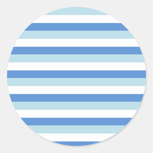 Adesivo Padrão Moderno de Tendy White Blue Stripe (Frente)