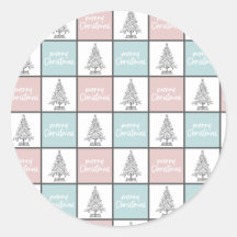 Padrão Moderno do Pastel Azul e Rosa de Natal