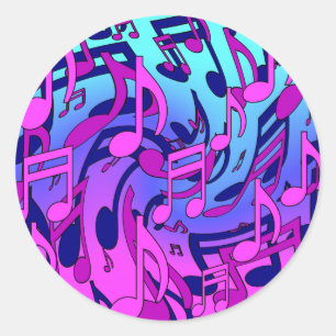 Adesivo Padrão Musical Colorido e Alegre Música Bonita