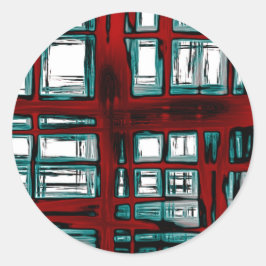 Adesivo Padrão na moda Red Xadrez