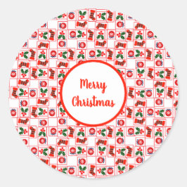 Adesivo Padrão natalício festivo