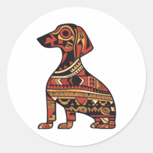 Adesivo Padrão Nativo Dachshund