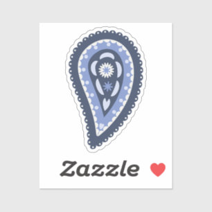 Adesivo Padrão Paisley Azul