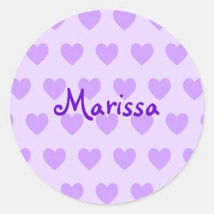 Adesivo Padrão Personalizado do Coração Roxo Personaliz