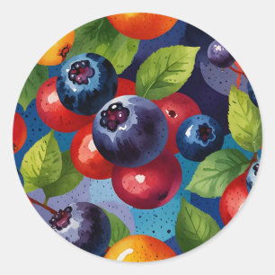 Adesivo Padrão pop Art Watercolor Blueberry