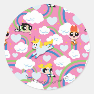 Adesivo Padrão Powerpuff Girls & Donny Rainbow