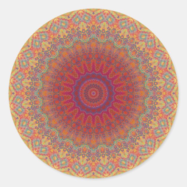 Adesivo Padrão Radial Psicodélico: (Frente)