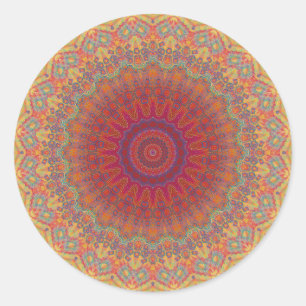 Adesivo Padrão Radial Psicodélico: