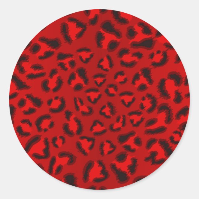 Adesivo Padrão rosa de textura do leopardo. (Frente)