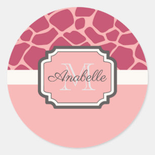 Adesivo Padrão Rosa Girafa