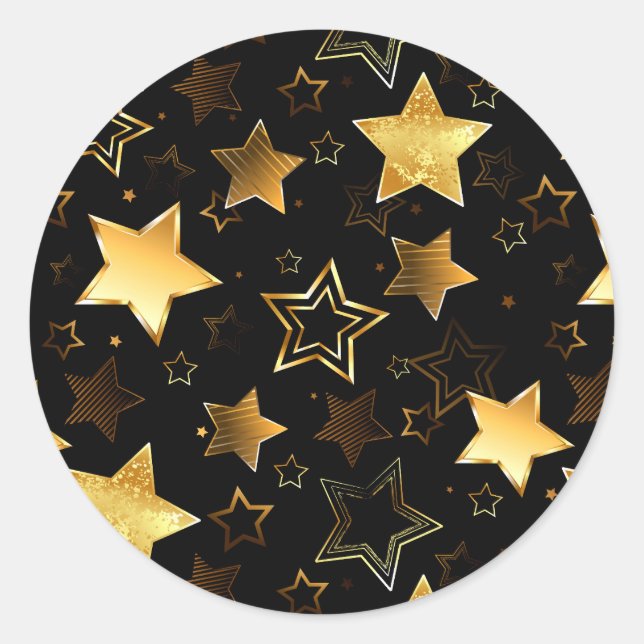 Adesivo Padrão sem costura com estrelas de Ouro (Frente)