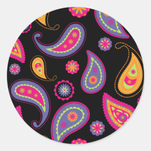 Adesivo Padrão sem falhas Colorir Paisley