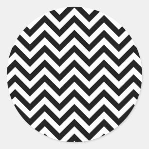 Adesivo Padrão Simples de Chevron Preto Branco