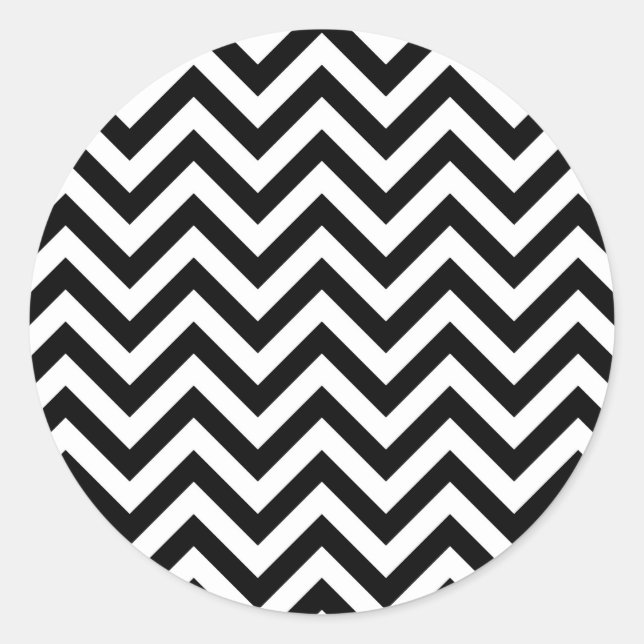 Adesivo Padrão Simples de Chevron Preto Branco (Frente)
