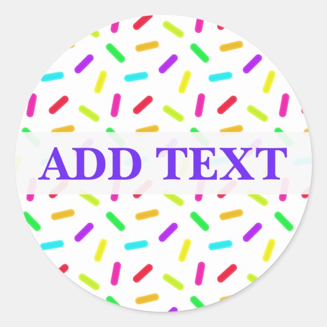 Adesivo Padrão Sprinkles Colorido Personalizado (Frente)