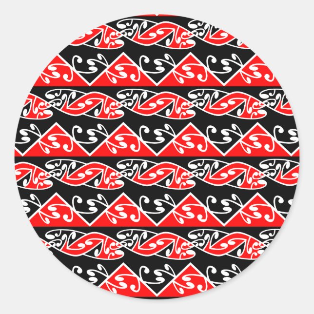 Adesivo Padrão Tradicional Maori Koru Kowhaiwhai (Frente)