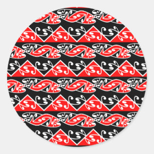 Adesivo Padrão Tradicional Maori Koru Kowhaiwhai