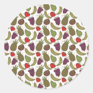 Adesivo padrão uniforme de fruta Padrão da superfície