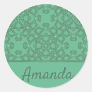 Adesivo Padrão verde-menta personalizado