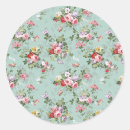 Adesivo Padrão Vintage Elegant Pink Rosa vermelha