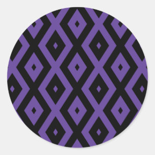 Adesivo Padrão violeta e diamante preto