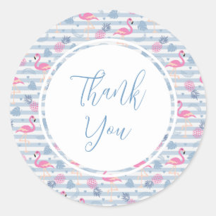 Adesivo Padrão Whimsical Flamingo & Pineapple