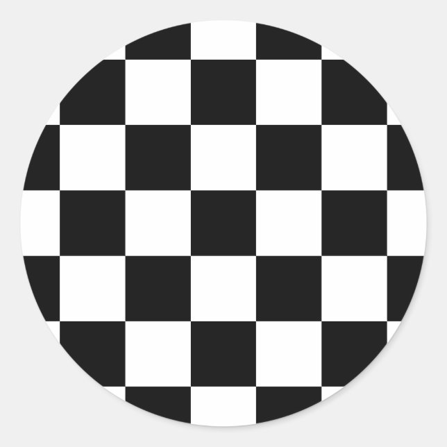 Adesivo Padrão Xadrez Preto e Branco (Frente)