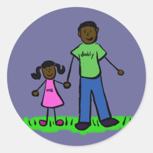 Adesivo Padre e Filha Personagens Familiares