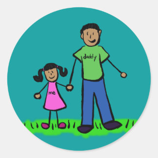 Adesivo Padre e Filha Personagens Familiares