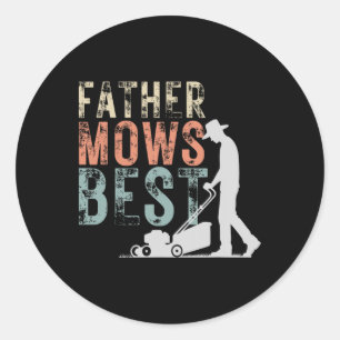 Adesivo Padre Mows Best Lawn Care Pai Movendo Fa