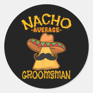 Adesivo Padrinho de Casamento Médio Nacho Melhor Homem Cas