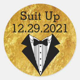 Adesivo Padrinhos de casamento Convidar Selantes Dourados