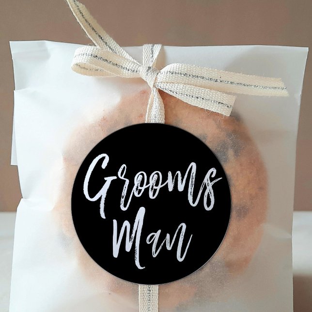 Adesivo Padrinhos de casamento | Estilo de Script Negra (Criador carregado)