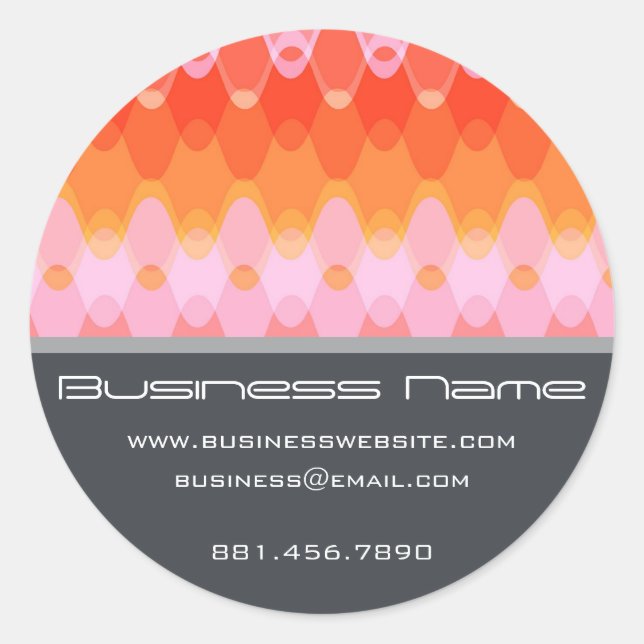 Adesivo Padrões Chevron de Ondas de Zig Zag, Funky Rosa (Frente)