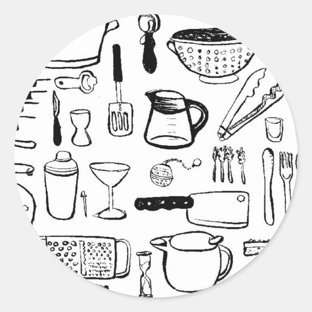 Adesivo Padrões coloridos da cozinha (Frente)