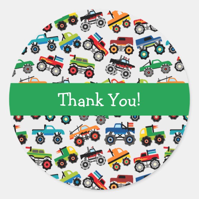 Adesivo Padrões de Caminhão de Monster Classic Round Stick (Frente)