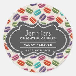 Adesivo Padrões de Macarões Coloridos Bonitos Candela de S