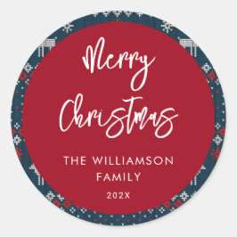 Adesivo Padrões de Natal para a família nórdica festiva