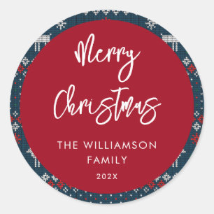 Adesivo Padrões de Natal para a família nórdica festiva