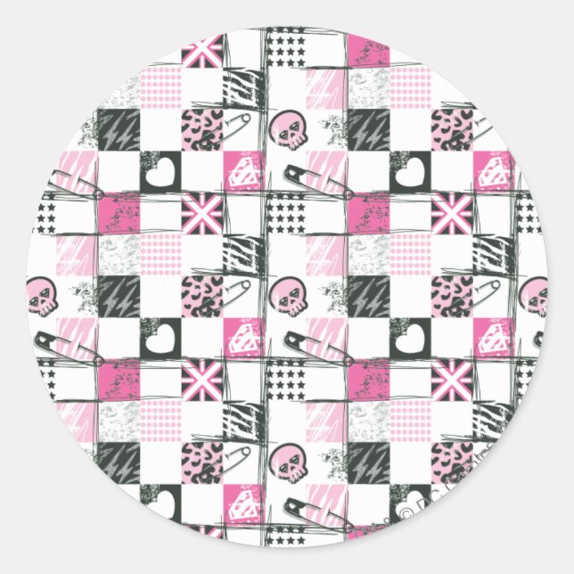 Adesivo Padrões de Pinos e Skulls Supergirl (Frente)