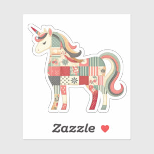 Adesivo Padrões de Quiltro Bonitos Unicorn VinilStickers