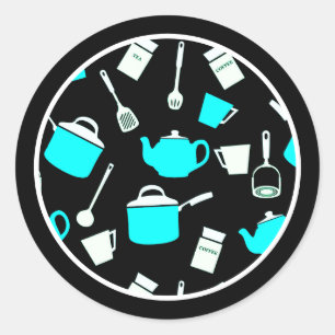 Adesivo Padrões de Utensílios e Cookware para cozinha