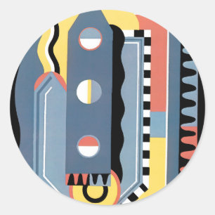 Adesivo Padrões geométricos do jazz de Pochoir do art de