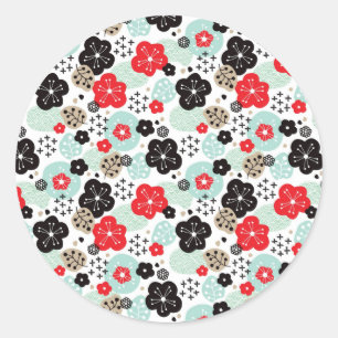 Adesivo Padrões japoneses fofos design